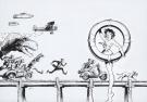 Olivier Vatine - Fred et Bob, Illustration originale pour la