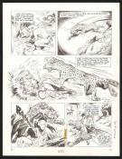André Cheret - Rahan, Les singes-hommes, Planche originale n