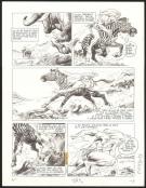 André Cheret - Rahan, Plus vite que le zébra, Planche origin