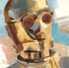 Greg Manchess - C-3PO, Peinture originale, inspirée de Star 