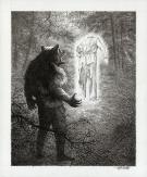 Tom Cuzor - Illustration originale, L'Homme Ours et le Fantô
