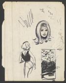 Raymond Poivet - Illustration originale réalisée au verso d'