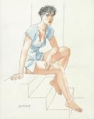 André Juillard - Le Cahier bleu, Illustration originale 