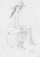 Andr&eacute; Juillard - Ariane. Illustration originale 