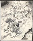 René Pellos - Thevenet, illustration originale