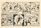 René Pellos - Kid Peche, Planche originale collée sur un sup