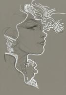 Alberto Varanda - Illustration originale, portrait de femme