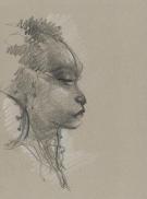 Alberto Varanda - Illustration originale, portrait de femme