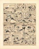 René Pellos - Kid Peche, Planche originale collée sur un sup