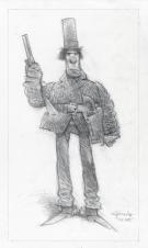 Carter Goodrich - WESTERN!, Illustration originale, recherch