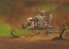 Adrian Smith - Chronopia 
, Funeral barge, illustration orig