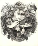 Daria Schmitt - Alice aux souris, Illustration originale réa