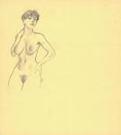 Andr&eacute; Juillard - Le Cahier bleu, Crayonn&eacute; original