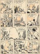 Jijé - Blondin et Cirage, Planche originale n°42. Vestiges d