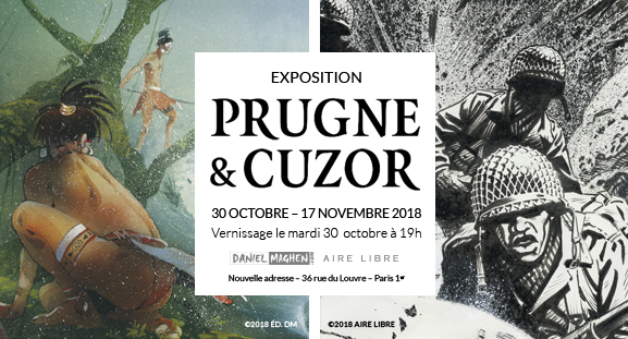 Exposition PAtrick Prugne et Steve Cuzor, du 30 octobre au 17 novembre 2018  la galerie Daniel Maghen