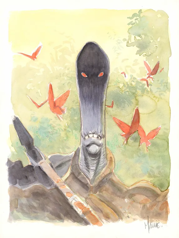 Illustration couleur, La Quête de l'Oiseau du Temps, Vincent Mallié