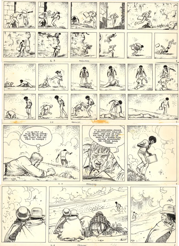 Planche noir et blanc, Giuseppe Bergman, Jour de colère (T.2), Milo Manara