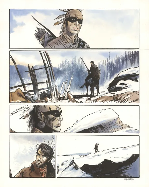 Colored original page, Nouvelle France, Bernard Vrancken