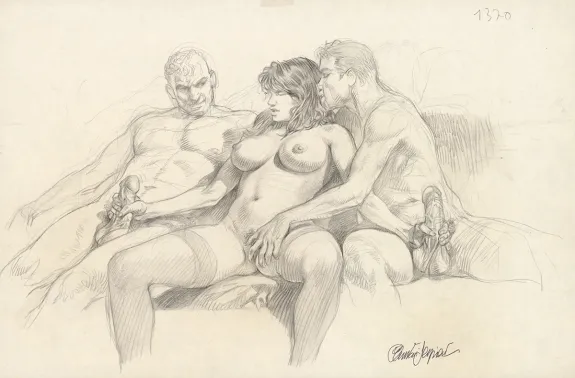 Illustration noir et blanc, Druuna, Druuna X, Paolo Serpieri