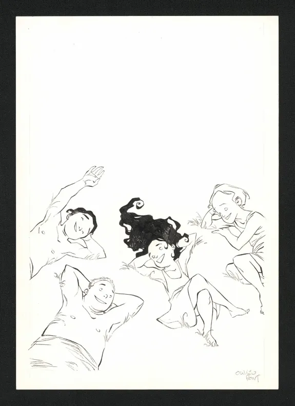 Illustration noir et blanc, Où le regard ne porte pas..., Olivier Pont