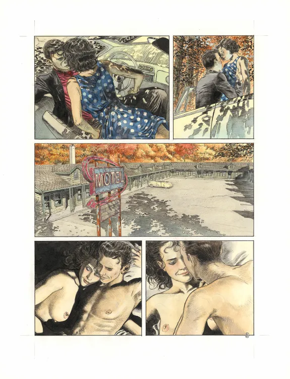 Colored original page, Rockabilly, Christophe Dubois