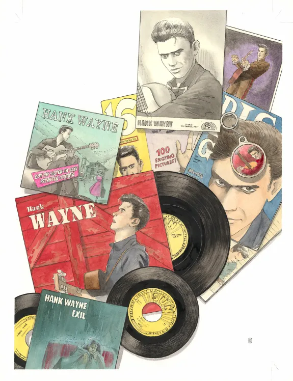 Colored illustration, Rockabilly, Christophe Dubois
