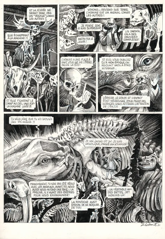 Planche noir et blanc, La Tête de mort venue de Suède, Daria Schmitt