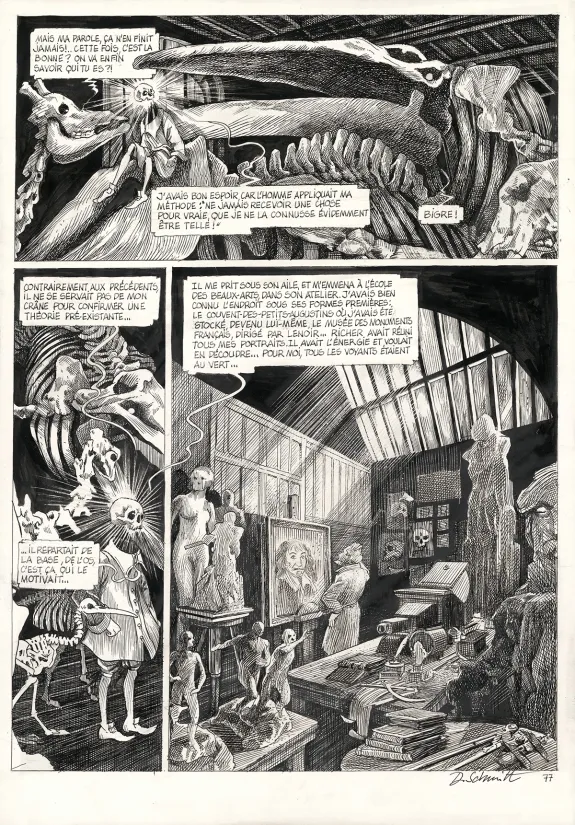Planche noir et blanc, La Tête de mort venue de Suède, Daria Schmitt