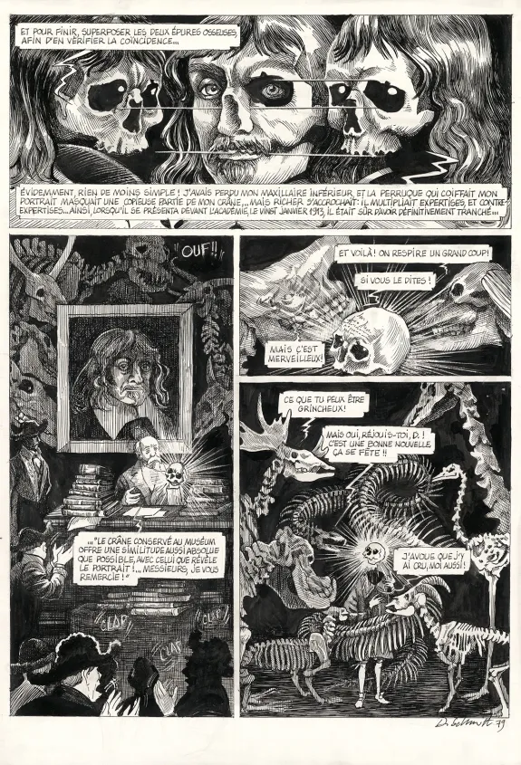Planche noir et blanc, La Tête de mort venue de Suède, Daria Schmitt