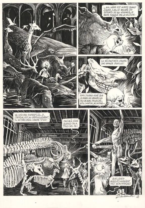 Planche noir et blanc, La Tête de mort venue de Suède, Daria Schmitt