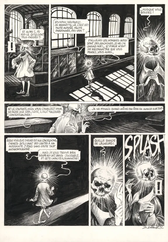 Planche noir et blanc, La Tête de mort venue de Suède, Daria Schmitt