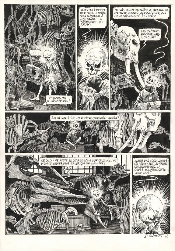 Planche noir et blanc, La Tête de mort venue de Suède, Daria Schmitt
