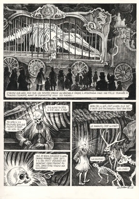 Planche noir et blanc, La Tête de mort venue de Suède, Daria Schmitt