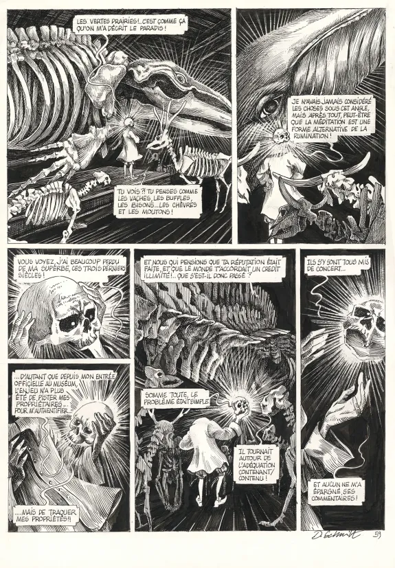 Planche noir et blanc, La Tête de mort venue de Suède, Daria Schmitt