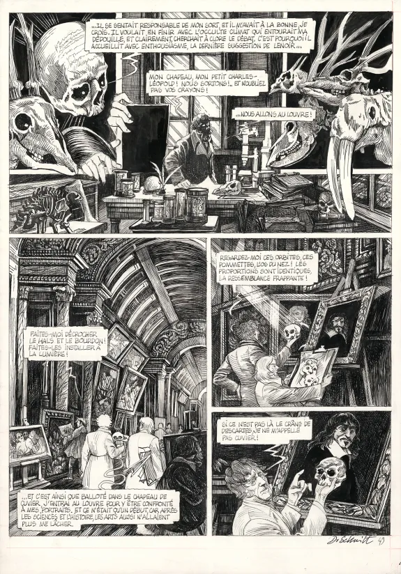 Planche noir et blanc, La Tête de mort venue de Suède, Daria Schmitt