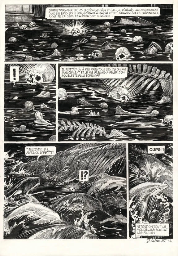 Planche noir et blanc, La Tête de mort venue de Suède, Daria Schmitt