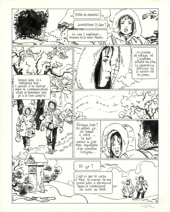 Black and white original page, Jonathan, Atsuko (T.15),  Cosey