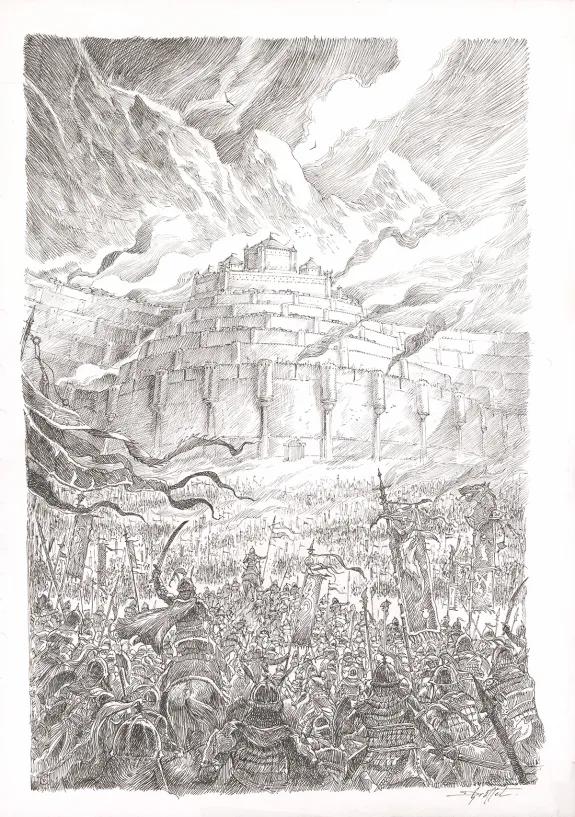 Illustration noir et blanc, Légende, Collector 40 ans, Didier Graffet