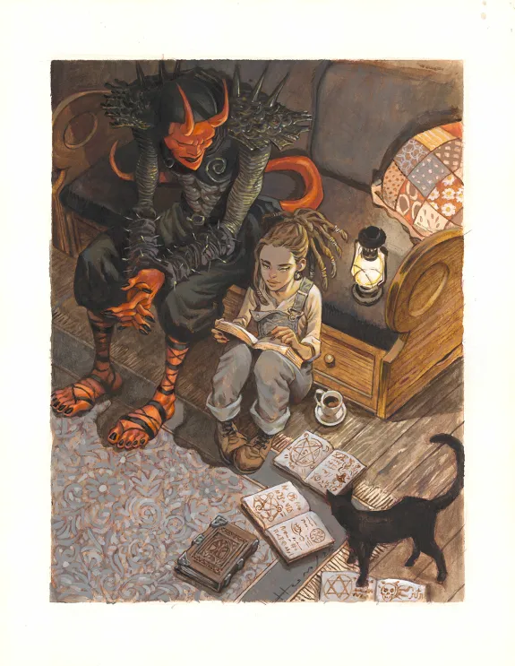 Illustration couleur, Le Diable et Coral, Josep Homs