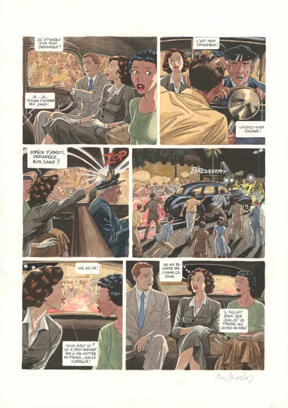 Colored original page, Ava, quarante-huit heures dans la vie d'Ava Gardner, Ana Miralles