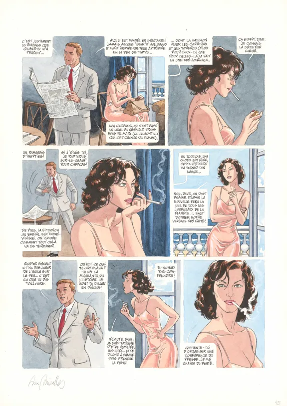 Planche couleur, Ava, quarante-huit heures dans la vie d'Ava Gardner, Ana Miralles