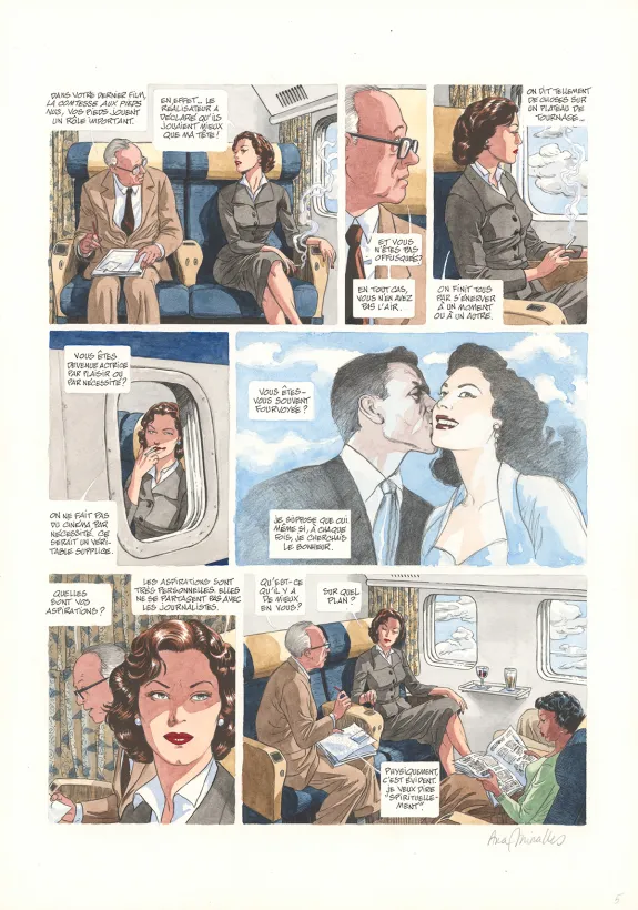Planche couleur, Ava, quarante-huit heures dans la vie d'Ava Gardner, Ana Miralles