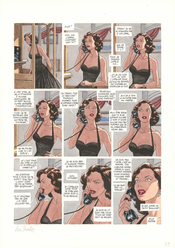 Planche couleur, Ava, quarante-huit heures dans la vie d'Ava Gardner, Ana Miralles