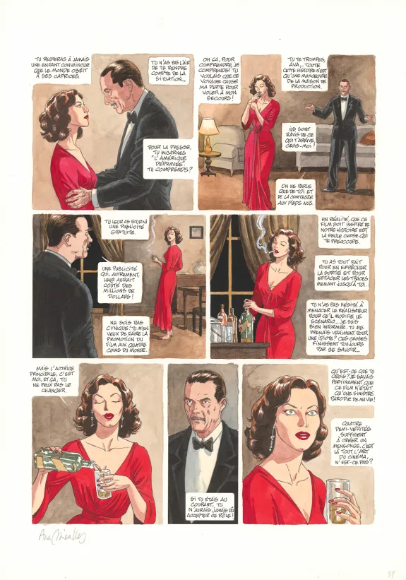 Planche couleur, Ava, quarante-huit heures dans la vie d'Ava Gardner, Ana Miralles