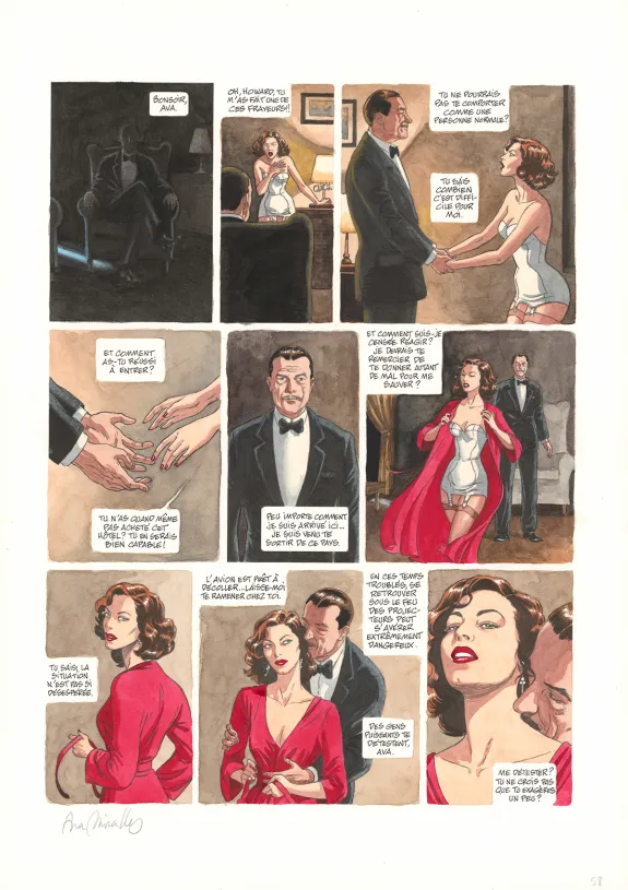 Planche couleur, Ava, quarante-huit heures dans la vie d'Ava Gardner, Ana Miralles