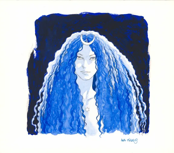 Colored illustration, Djinn, Ana Miralles