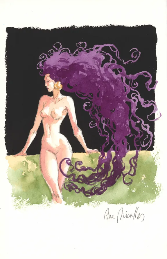 Colored illustration, Djinn, Ana Miralles