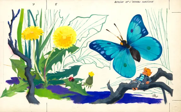Colored illustration, Antoine et l'anneau magique,  Will