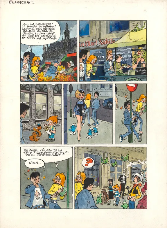 Colored original page, À la découverte de l'Europe,  Will