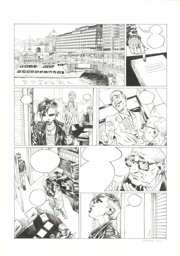 Planche noir et blanc, Millenium, Les Hommes qui n'aimaient pas les femmes - Première partie (T.1), Josep Homs